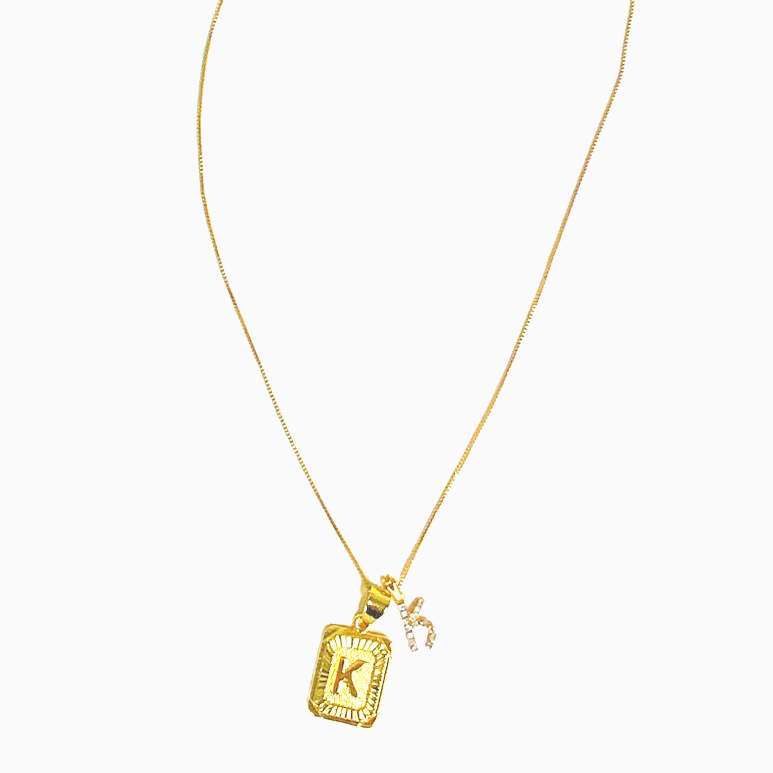 Initial Letter Pendant Necklace