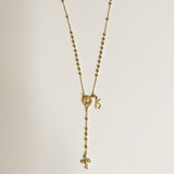 Rosary Necklace CZ With Letter Initial