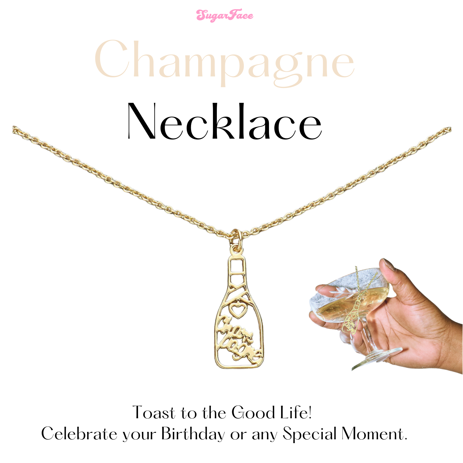 Champagne Bottle Necklace