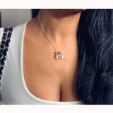 Boy Girl Necklace CZ Pendant